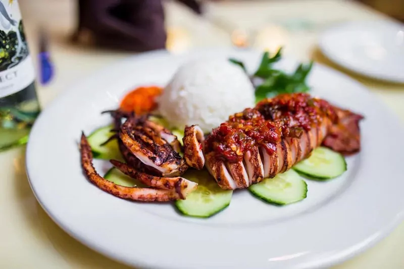 Grilled Squid with rice